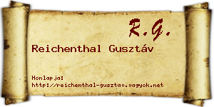 Reichenthal Gusztáv névjegykártya
