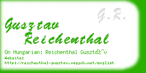 gusztav reichenthal business card